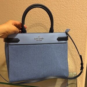 Kate Spade Light Blue and Black Shoulder Bag